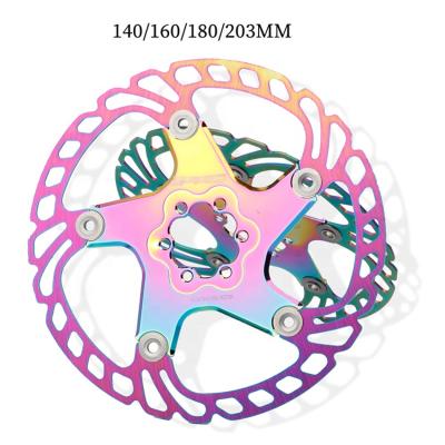 China Guoyuan 160/180mm Stainless Steel Bicycle Parts Mountain Bike Brake Disc Rotor Moutain Road BMX Cruisers Bikes With Bolts MTB Rotors for sale