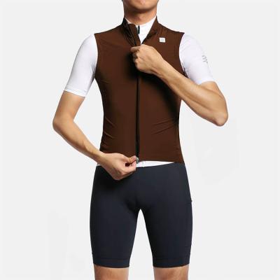 China Custom Made Antibacterial Ultralight Vest Road Bike Windproof Warm Cycling Vest High Quality With Reflective Logo For Male for sale