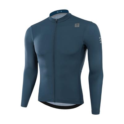 China Antibacterial Cycling Jersey Top High Quality Eco-Friendly Breathable Mens Long Sleeve Road Bike Wear roupas de ciclismo With Back Pockets for sale