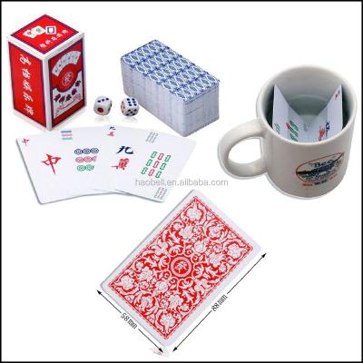 China Plastic Customized Plastic Poker Cards Majiang Game Cards for sale