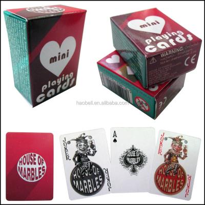 China Special Size Paper Paper Material MINI Playing Cards Finger Kids Playing Cards for sale