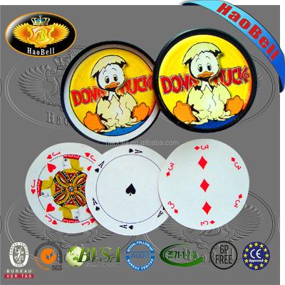 China Special Shape Advertising Paper Poker Cards Round Shape Paper Playing Cards for sale