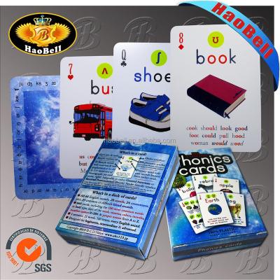 China Plastic Customized Plastic Kids Education Cards For English Phonogram for sale