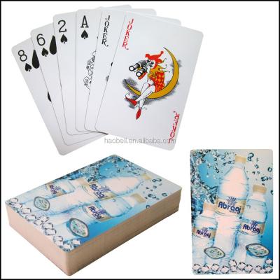 China Plastic Drinks Printed Promotional Plastic Poker Playing Cards for sale