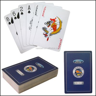 China Plastic Ford Car Advertising Custom Plastic Poker Playing Cards for sale