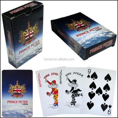 China Advertising Plastic Cheap Paper Playing Cards With Printed Custom Design for sale