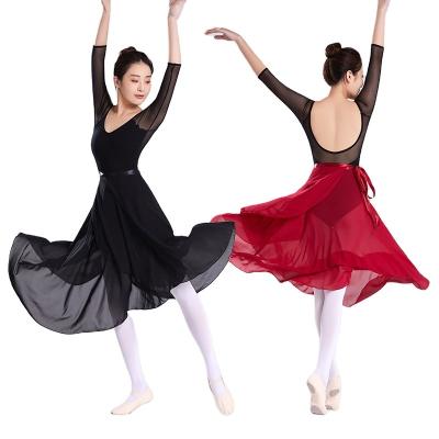 China Dance Costume Dancer Tights Wrap Skirt Performance Wear Dancewear Stage and Dance Training Wear for sale