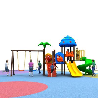 China Outdoor Slide Amusement Park Children Play System Adventure Playground Equipment Kids Outdoor Swing and Slide for sale