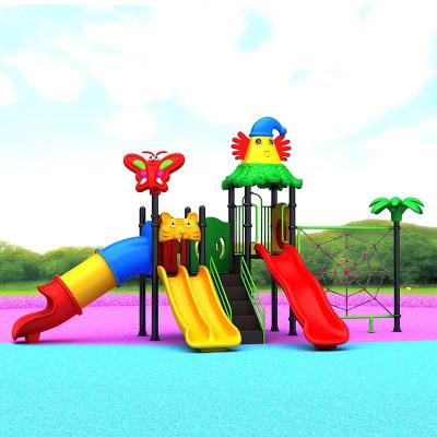 China Outdoor Plastic Slide Kindergarten Series Anmicial Children Playground Equipment Set With Slide Entertainment Equipment For Kids for sale