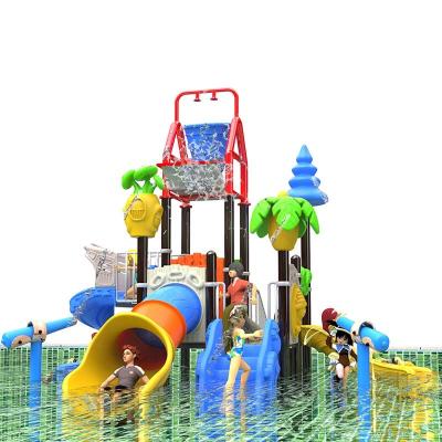 China Plastic Water Park Plastic Commercial Playground Adventure Slide Slide Water Outdoor Playground For Children for sale