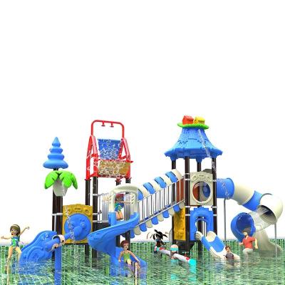 China Best selling fiberglass triple slide waterslide playground slide tunnel palace playground for sale