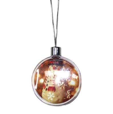 China 2021 popular Xmas ball Christmas ornaments sublimation Christmas gift transparent transparent for family for sale