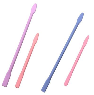 China Best Selling Colorful Heat Resistant 10cm 16cm Stocked TJS Silicone Stir Sticks Bar Tools Tableware Silicone Cocktail Stir Sticks for sale