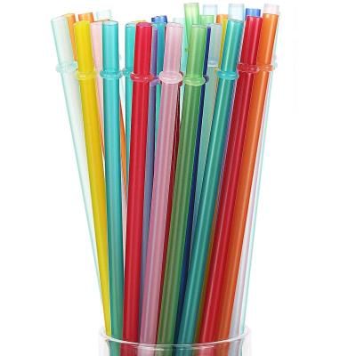 China Disposable Multi Colors 24cm 9.45 Inch PP Drinking Straw Coffee Cup Reusable Plastic Transparent Straw for sale