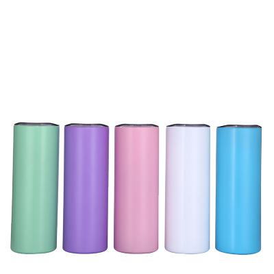 China Double Wall Stainless Steel Viable White Wine Straight 20oz Bright Glow In The Dark Sublimation Tumblers for sale