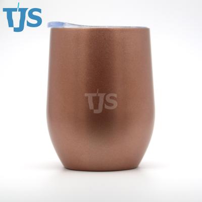 China Wholesale Custom Stainless Steel Disposable Wine Tumbler Insulated 12 Ounce With Lid Stemless Wine Tumbler for sale