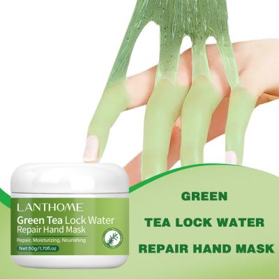 China Green Tea Lock Water Repair Hand Mask  Exfoliating Whitening Anti - Aging for sale