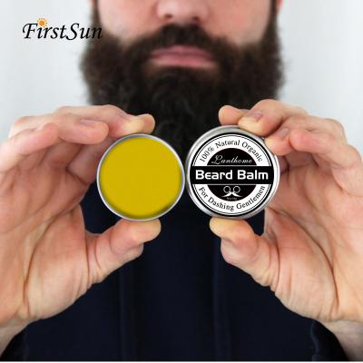 China Yellow Paste Firstsun Men Beard Wax Balm Hydrogenated Taste for sale