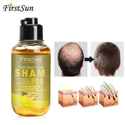 China Firstsun Ginger Shampoo Hair Growth Products 100ml Organic Dye Moisturizing for sale