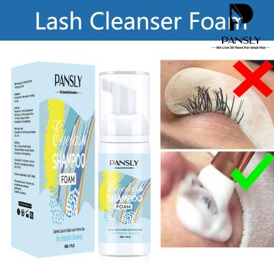 China 50ml 60ml Lash Shampoo Foam Sodium Lauroyl Sarcosinate Lash Cleanser Kit for sale