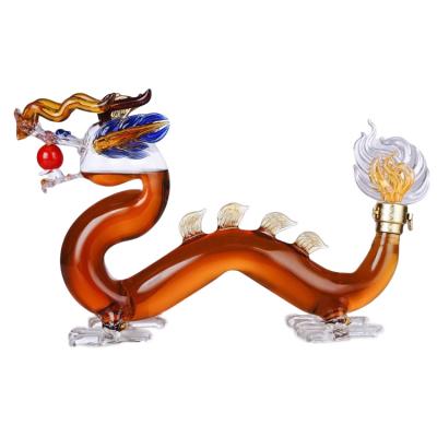 China Gift & Craft Design Animal Dragon Shape Clear Glass Wine Decanter Bottle for sale