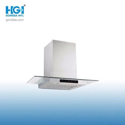 China Gama Hood Pyramidal del Chimenea-estilo del soporte de la pared de cristal de los dispositivos de cocina en venta