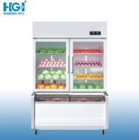 China Dubbele deuren commerciële koelkast Verticale drankjes Hotpot Showcase Hcd-1200s Te koop