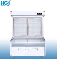 중국 듀얼 도어 상업 냉장고 수직 음료 핫팟 쇼케이 Hcd-1200t 판매용