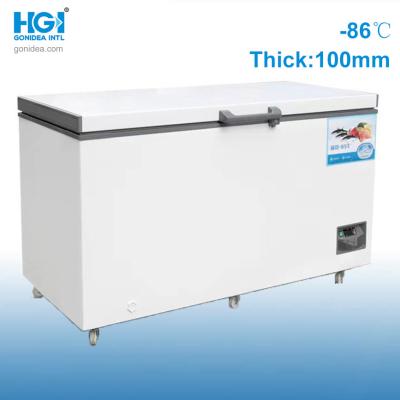 China 418L -86c Low Temperature Freezer Stainless Steel Inner 10mm Super Thick Freezer Cooling Freezer for sale