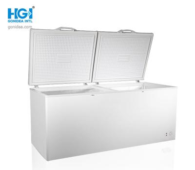 China Gonidea Folding Door R134a 818 Liter Deep Chest Freezer Electric PCM White for sale