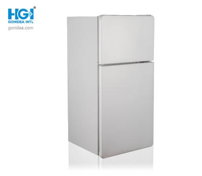 China 2.8ft Silver 2.5 Cu Ft Double Door Mini Refrigerator ODM for sale