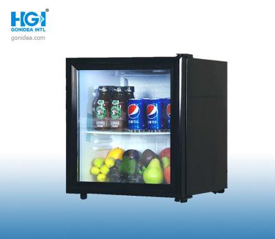 China Hotel Mini Display Fridge Dynamic Cooling Showcase Cooler 240V for sale