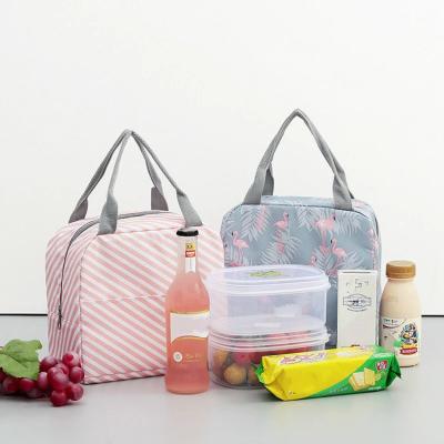 China OEM Waterproof Portable Eco-friendly Insulated Food Bag Customized Durable Cotton Canvas Lunch Cooler Bag for sale