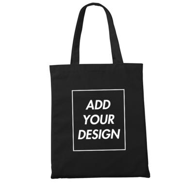 China Reusable Personalize Custom Simple Grocery Tote Cotton Canvas Bags Logo Printed Design Cheap for sale