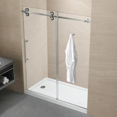 China Modern Frameless Bypass Sliding Shower Screen Shower Door for sale