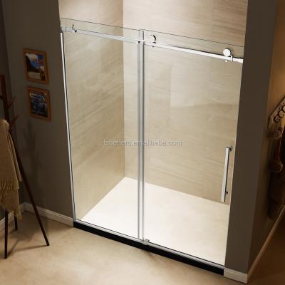 China Germany 8mm Stainless Steel Frameless Tempered Glass SUS304 Sliding Shower Door Enclosures for sale