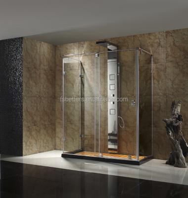 China Simple Rectangle Frameless Easy Install Sliding Door Shower Enclosure Price In Pakistan for sale