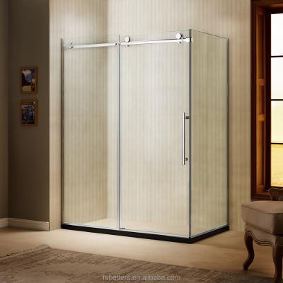 China With Frame Rectangle Frameless Tempered Glass Prefab Sliding Cheap Shower Enclosure for sale