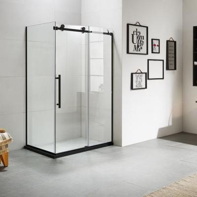 China Foshan Frameless Rectangle Sliding Tray Stainless Steel Shower Stalls Acrylic for sale