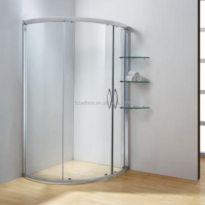 China The stainless steel accessories parts are single tempered glass shower stalls for sale