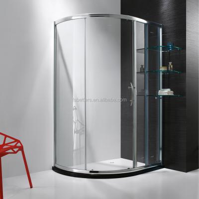 China With Sliding Frame Dubai Simple Cheap Portable Curved Glass Bath Sliding Shower Screens for sale