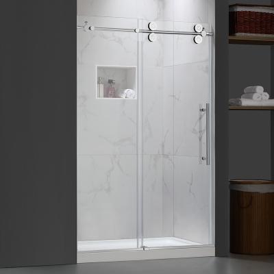 China Chrome Modern Bright 10mm Bypass Frmeless Shower Doors for sale