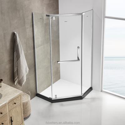 China With Frame Neo-angle Semi-Framed Pivot Shower Enclosure With Towel Bar for sale