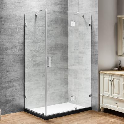 China Frameless Glass Bathroom Rectangle 3 Panel Sliding Shower Door for sale