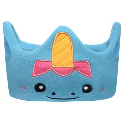 China Universal For Kids Sport Night Eye Mask Children Cute Sleep Pads Shield With Earphones Music Tooth Headband Phone Headset Wireless Blue Headband for sale