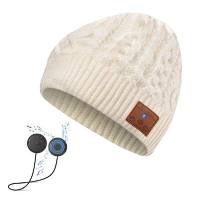 China Unisex Musical Knitted Earphone Headband Cap Wireless Earphones Beanie Hat and Stereo Speakers Built-in Earphone Beanies Hats for sale