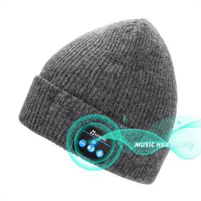 China Winter Wireless Hats Earphone Hat Earphone Hat Soft Warm Knitted Wireless Earbuds for sale