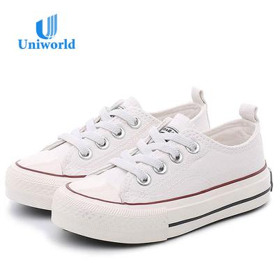 China Fashion\Comfortable\Durable Custom Logo Wholesale Kids White Canvas Shoes Made in China for sale