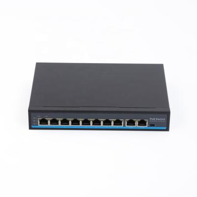 China Support PoE IP Camera 8 CCTV 10 Camera Security System PoE Network Ethernet Port Switch 48v for IP Camera for sale