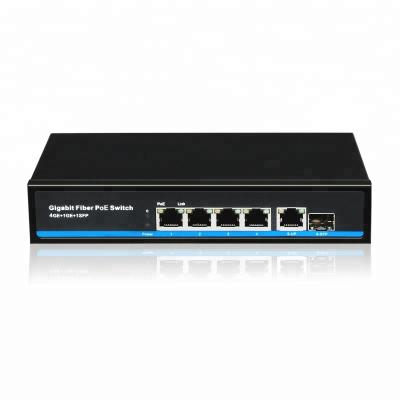 China PoE IP Camera 4 Port Gigabit 1000Mbps High Power PoE Switch Full Price Full Support 5 6 8 10 16 (POE0411SFPB-3) for sale